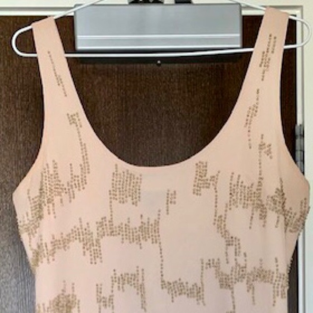Soft Pink Beaded Silk Dress